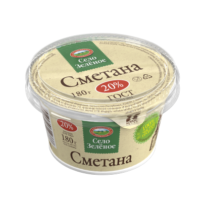 Сметана "Село зелёное", 20%