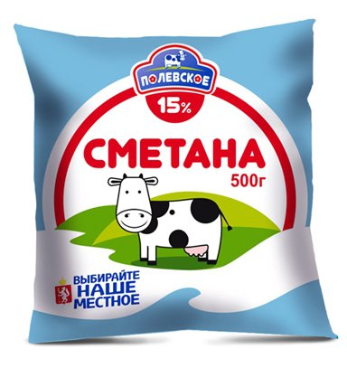 Сметана "Полянка" 15% 500гр